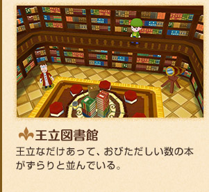 王立図書館　王立なだけあって、おびただしい数の本がずらりと並んでいる。